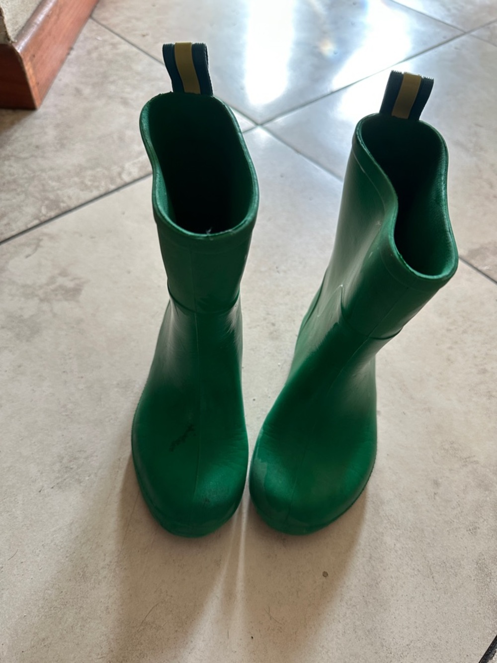 Green Kids Mid-Calf Rain Boots